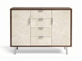 Wooden sideboard with cream finish and four drawers 80 x 40 x 75cm