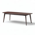 Dark brown extendable dining table with wooden legs 150 x 75 x 75cm