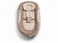 Portable baby nest for infants made of breathable fabric in beige 75 x 45 x 10cm