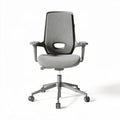 Ergonomic office chair with adjustable armrests in grey fabric 45 x 60 x 95cm
